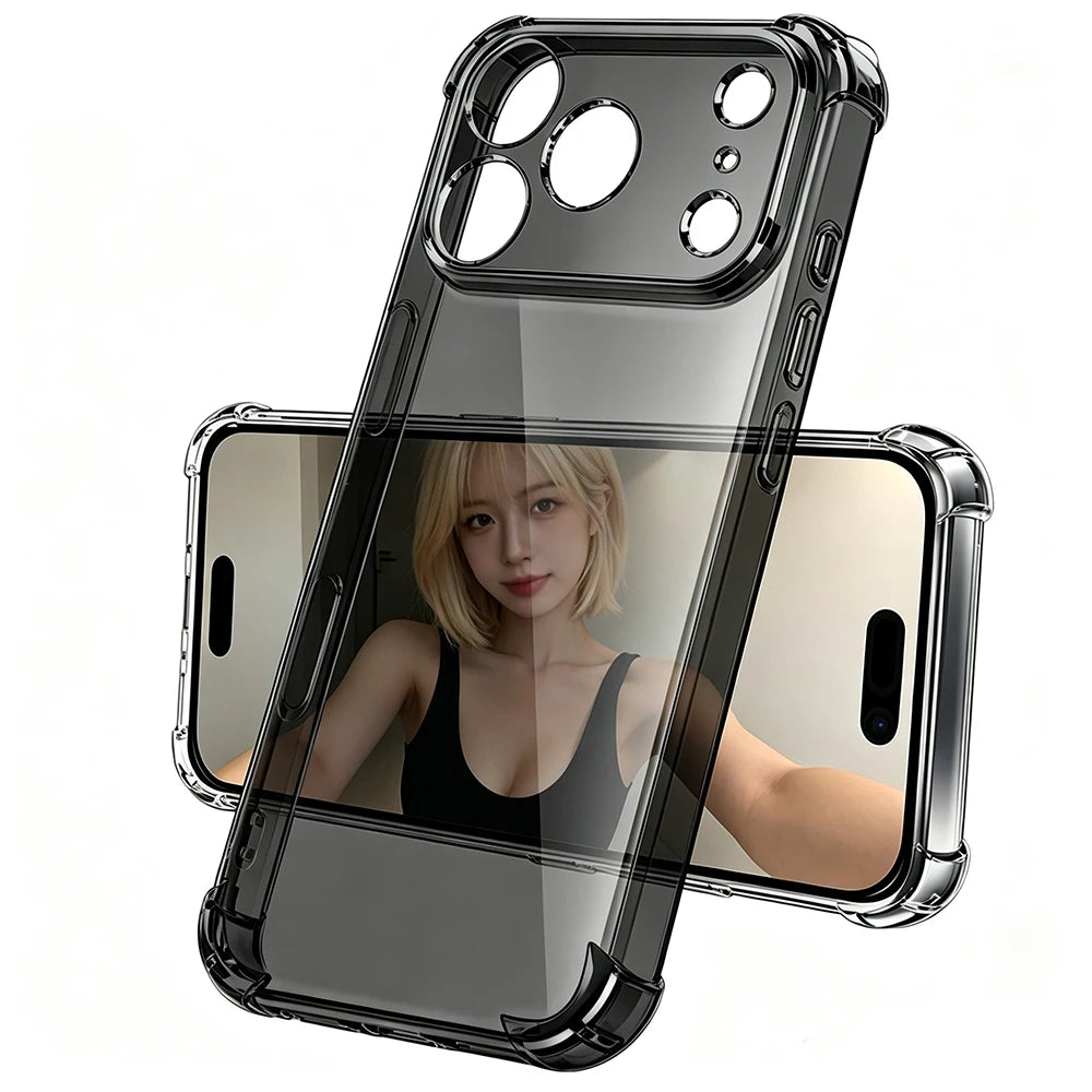 Transparent Shockproof Case with Air-Cushion Corner Bumpers for iPhone 17 Series