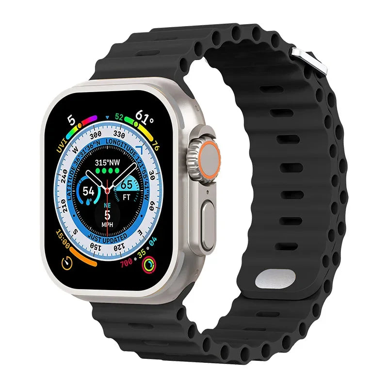 Soft-Touch Ocean Silicone Sport Band for Apple Watch