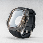 Luxury Transparent Protective Case with Silicone Strap for Apple Watch Ultra 2