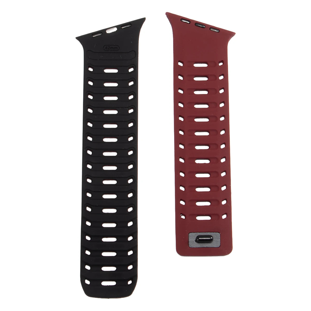 Perforated Silicone Magnetic Band with One-Hand Fastening for Apple Watch