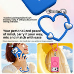 Shockproof Liquid Silicone MagSafe Case with Heart-Shaped Lanyard for iPhone 17 Series