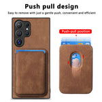 Luxury PU Leather Magnetic Card Slot Wallet Cover for Samsung Galaxy S24 Series