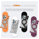 Shockproof Frameless MagSafe Case with 360° Rotating Grip Ring Stand for iPhone 18 Series