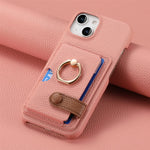 Shockproof Leather Wallet Case with Card Holder for iPhone 15 Series