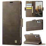 Premium Leather Flip Wallet Book Case for Samsung Galaxy S25 Edge