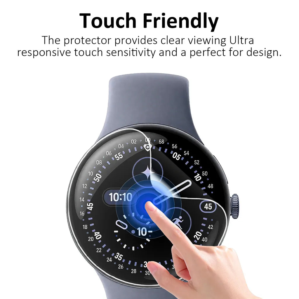 Google Pixel Watch 3 Hydrogel Film HD Scratch-Resistant Protector (3 Pack)