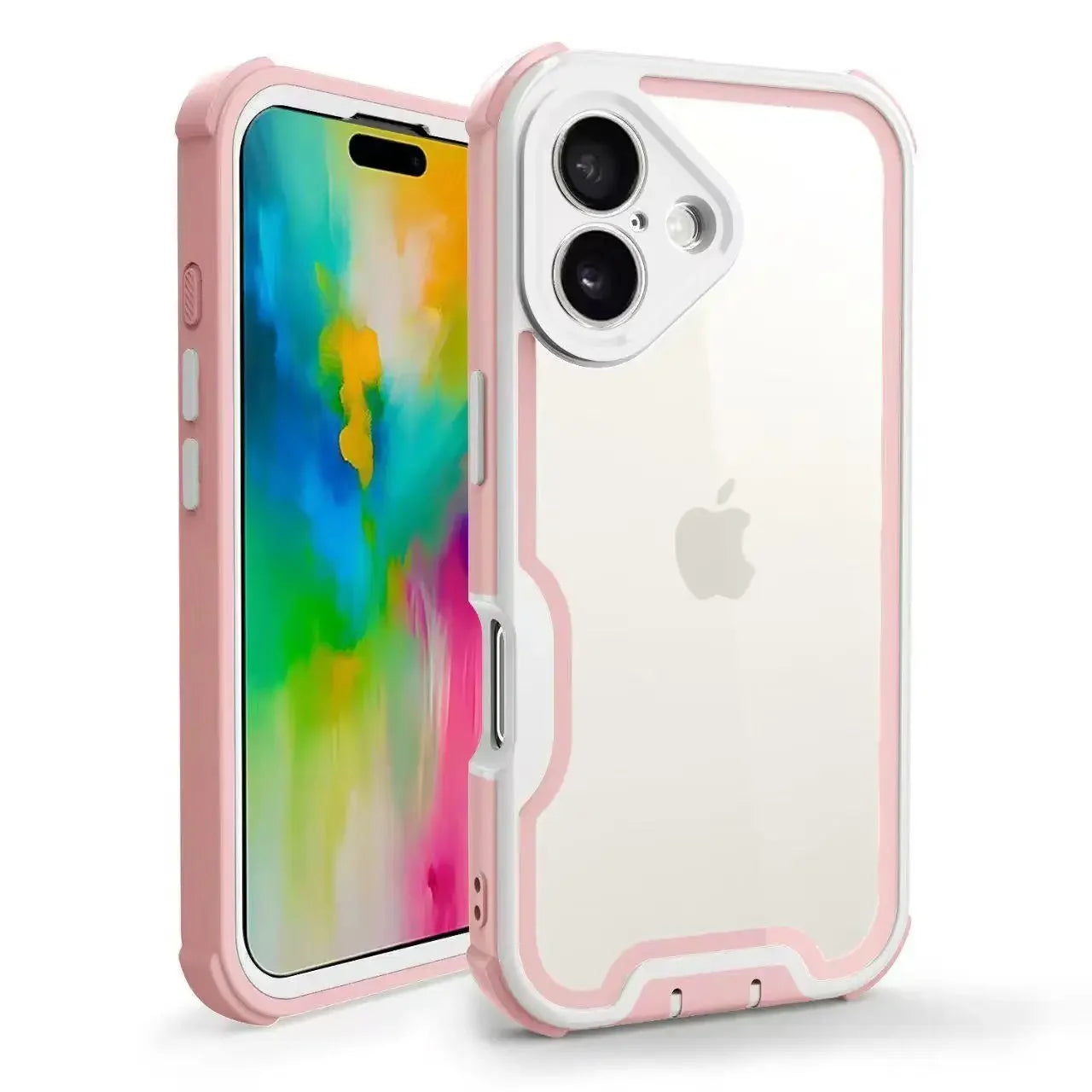 Shockproof Transparent Case with Lens Shield for iPhone 16 Series