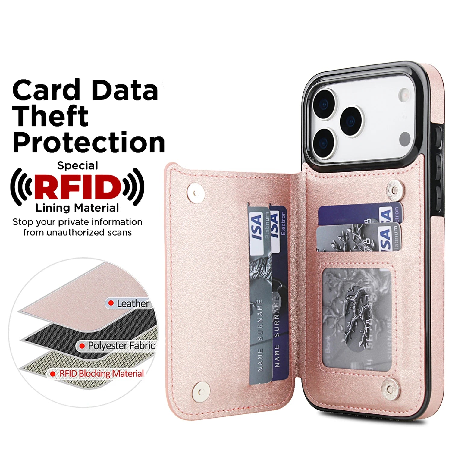 Small Fragrance Style Leather Wallet Case for iPhone 17 Series