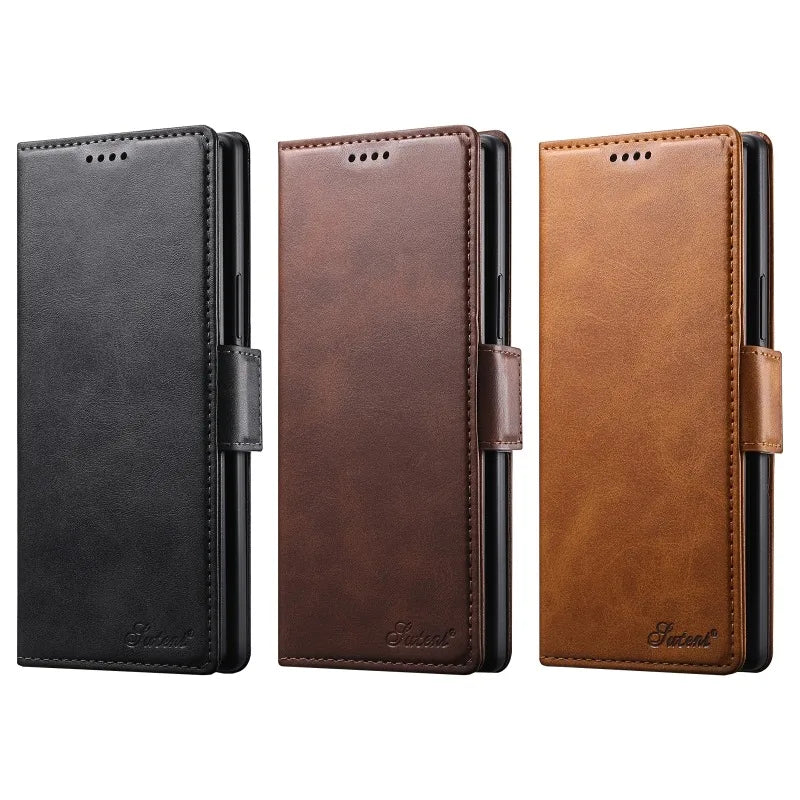 Leather Flip Wallet Case with Built-In Stand for Samsung Galaxy Z Fold 8
