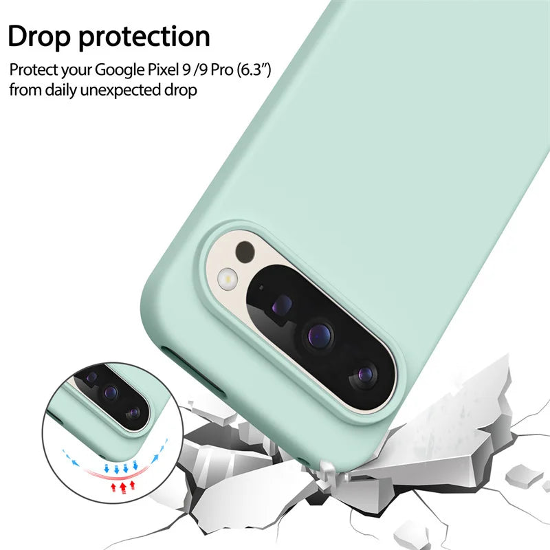 Solid Color Liquid Silicone Case for Google Pixel 10 Series