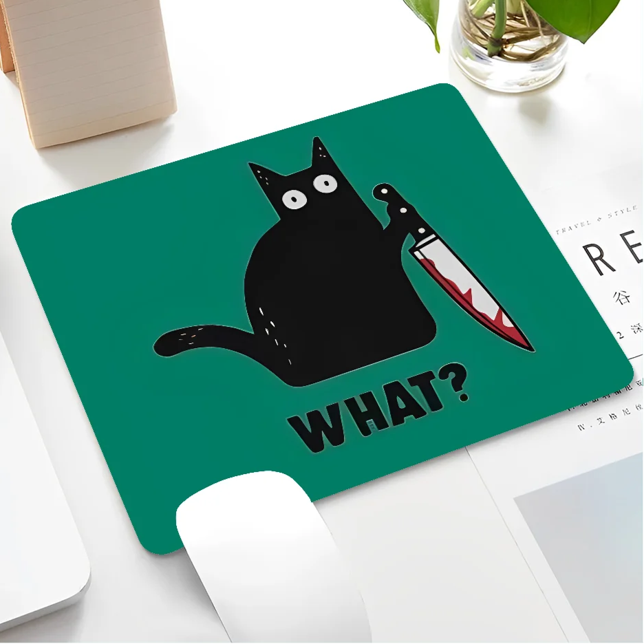 Black Cat Themed Mousepad
