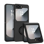 Liquid Silicone Phone Case with Ring Holder & Grip Stand for Samsung Galaxy Z Flip 6