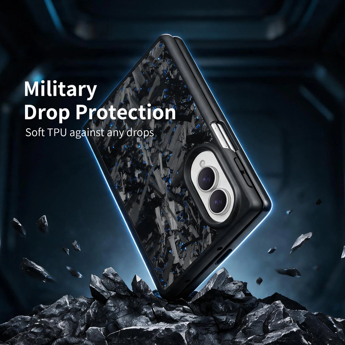 Military-Grade Carbon Fiber Foldable Case with Hinge Protection for Samsung Galaxy Z Fold 8