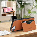 Luxury Shockproof Leather Case with Card Holder for iPhone 17e