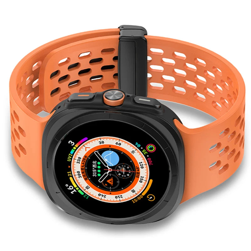 No-Gap Magnetic Silicone Sport Band for Samsung Galaxy Watch Ultra and Samsung Galaxy Watch Ultra (2025)