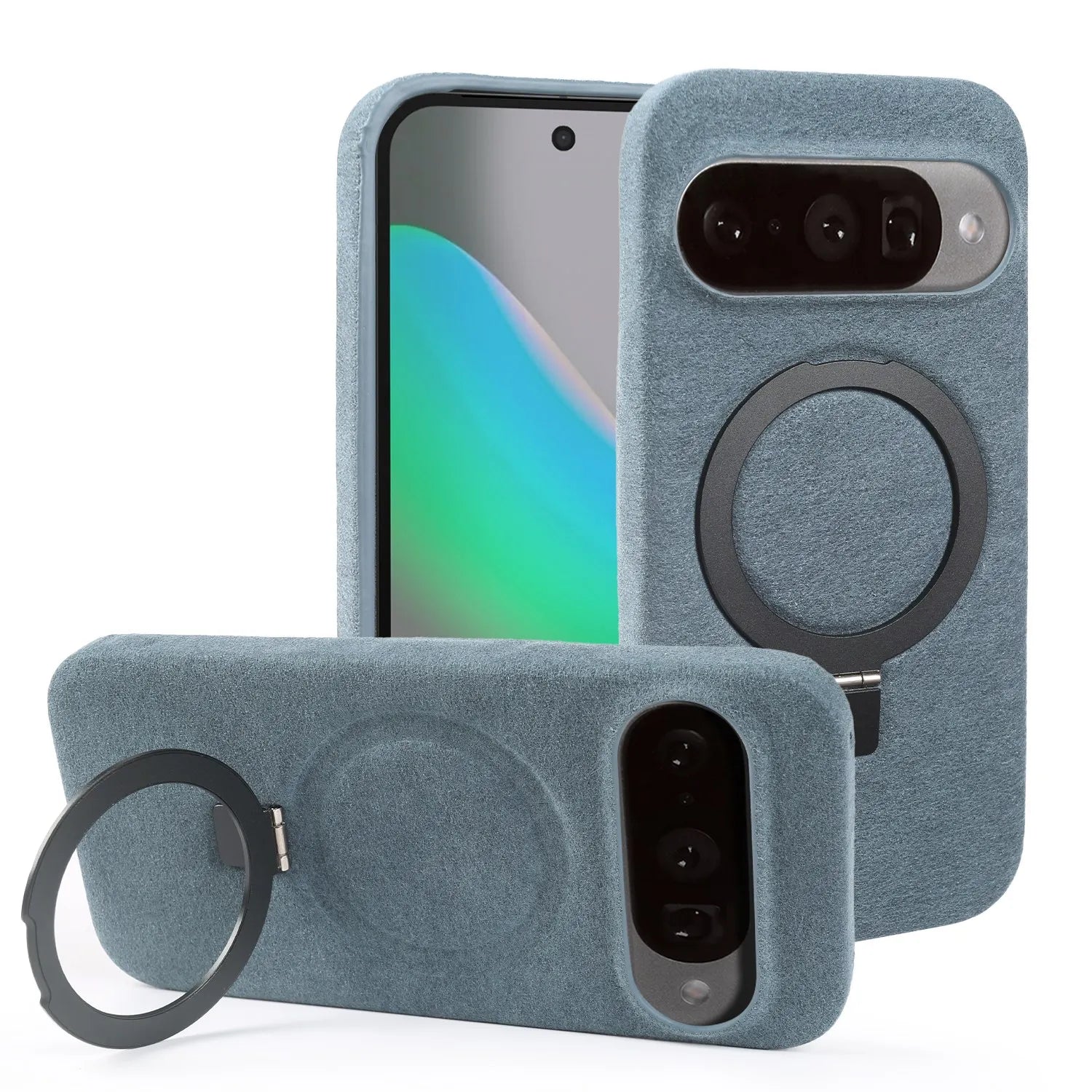 Google Pixel 9 Series Alcantara Magnetic Case with Foldable Stand