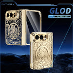 Gold-Tone Hinge Protection Case with Raised Camera Ring for iPhone Duo