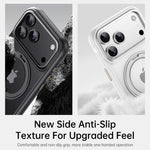 iPhone 17 Series Transparent MagSafe Case with 360° Rotating Ring Holder