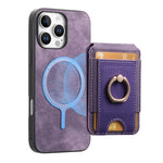 iPhone 16 Series PU Leather Case with MagSafe Support and Removable Card Holder