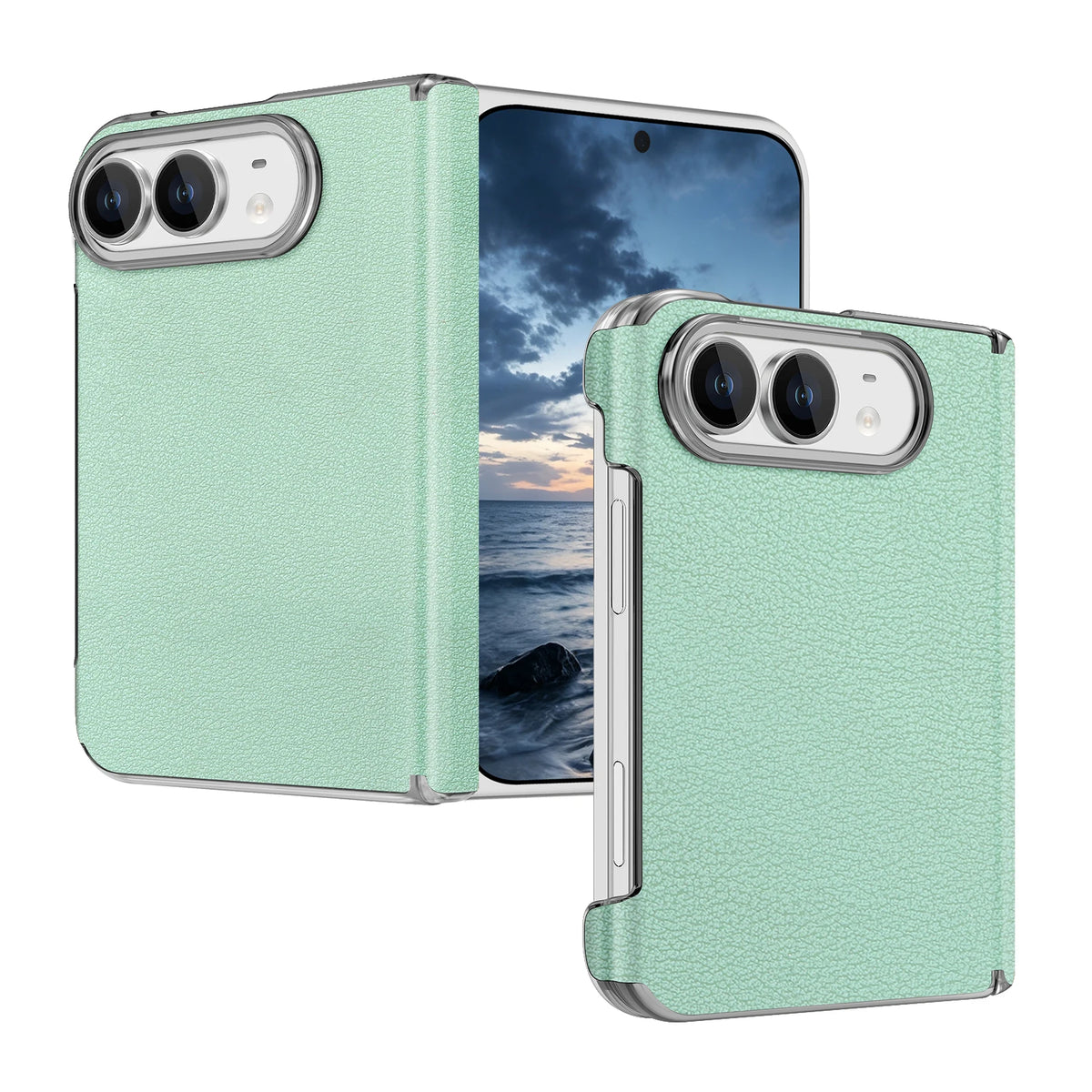 Leather MagSafe Case with Dual Hinge Protection for iPhone Duo