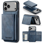 iPhone 17 Series MagSafe Leather Case with 5-Card Holder Stand