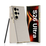 Luxury Matte Leather Case for Samsung Galaxy S26 Ultra
