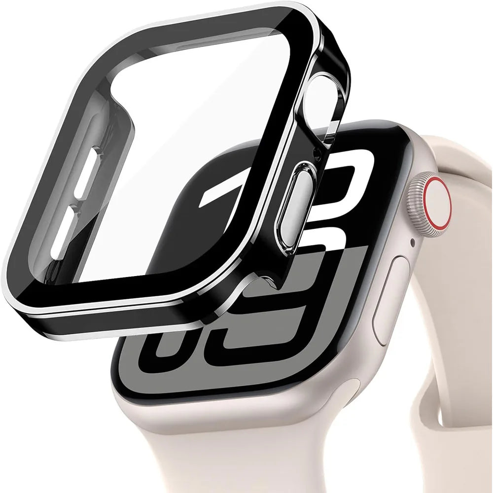 Apple Watch Series 11 Screen Protector Case with Tempered Glass