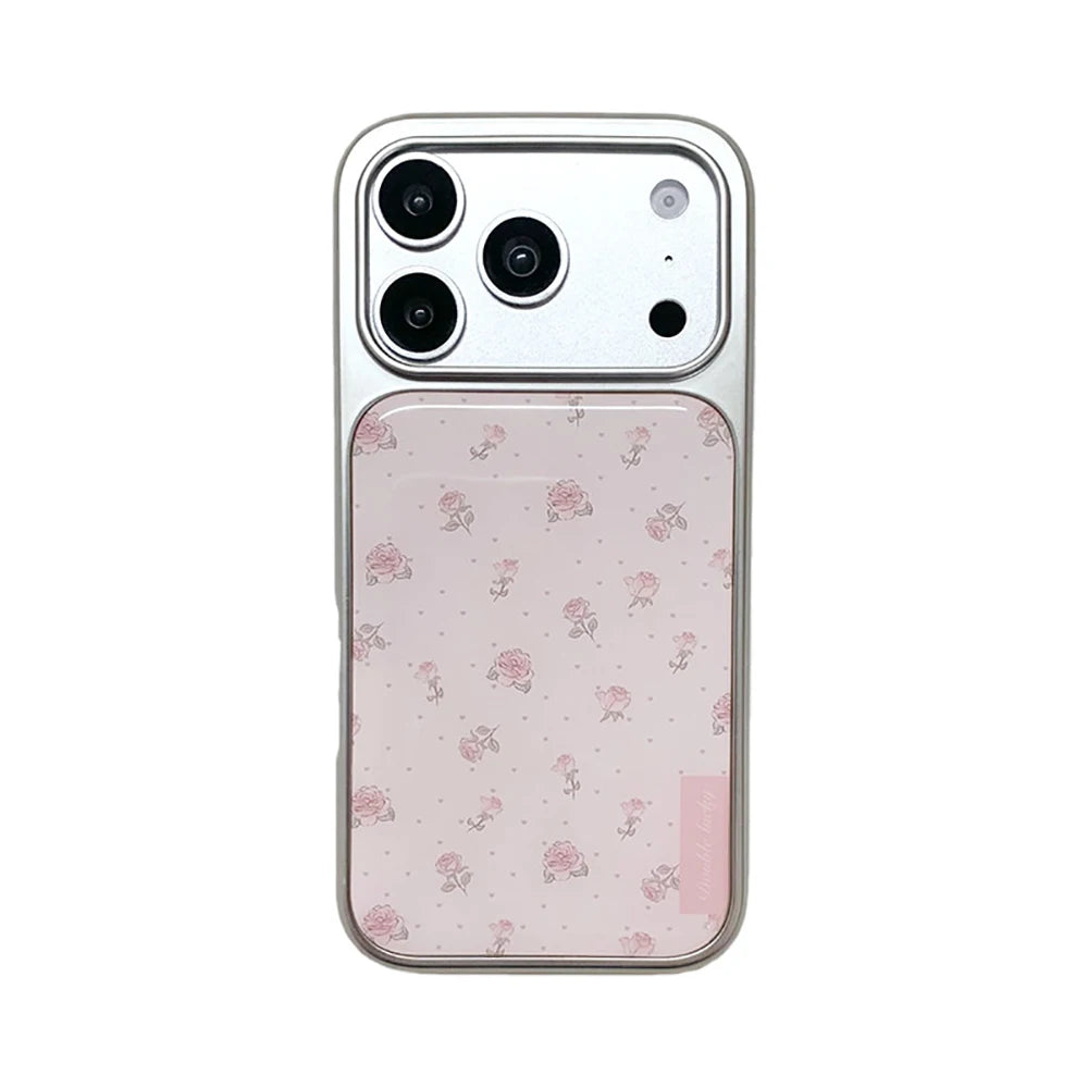 Electroplated Pink Rose Case for iPhone 17 Series