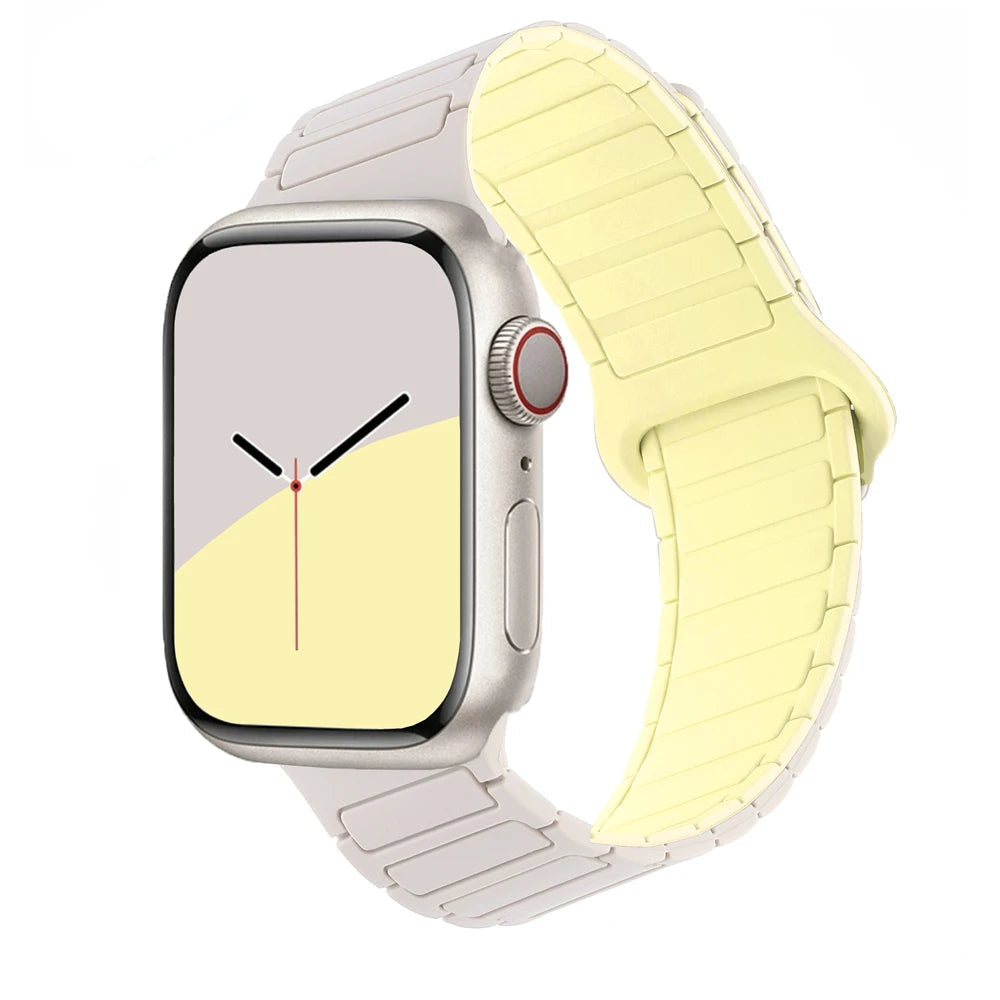 Asymmetrical Magnetic Silicone Strap for Apple Watch