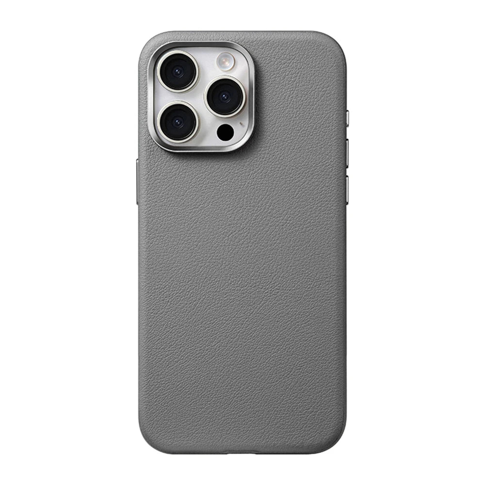 Luxury Business PU Leather MagSafe Case for iPhone 16 Series