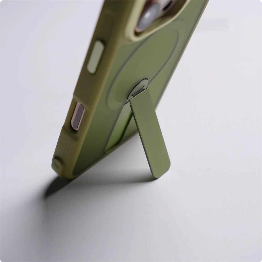 Shockproof Case with Integrated Ring Grip Kickstand for iPhone 18 Series