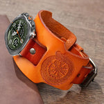 Genuine Leather Watch Band with Metal Buckle for Samsung Galaxy Watch 9