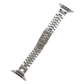 Stainless Steel Slim Band with Butterfly Clasp for Apple Watch