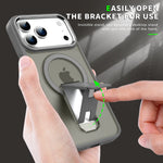 Anti-Glare Frosted MagSafe Protective Case with Kickstand for iPhone 17 Series