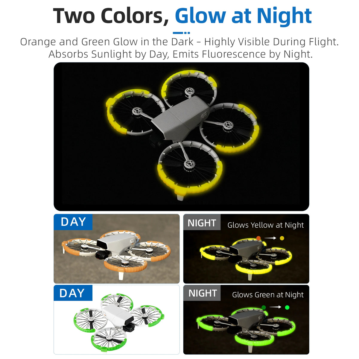 Glow-in-the-Dark Propeller Guards for DJI FLIP