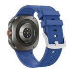 Hybrid Leather and Silicone Watch Band with Quick-Release Connectors for Samsung Galaxy Watch Ultra 2