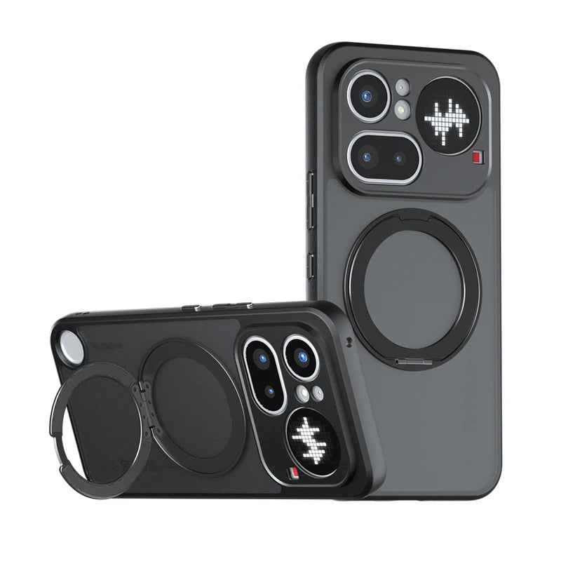 Nothing Phone 4a Pro Anti-Fingerprint Translucent Magnetic Case with Ring Holder