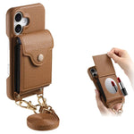 Crossbody Wallet Case with Mirror for iPhone 16