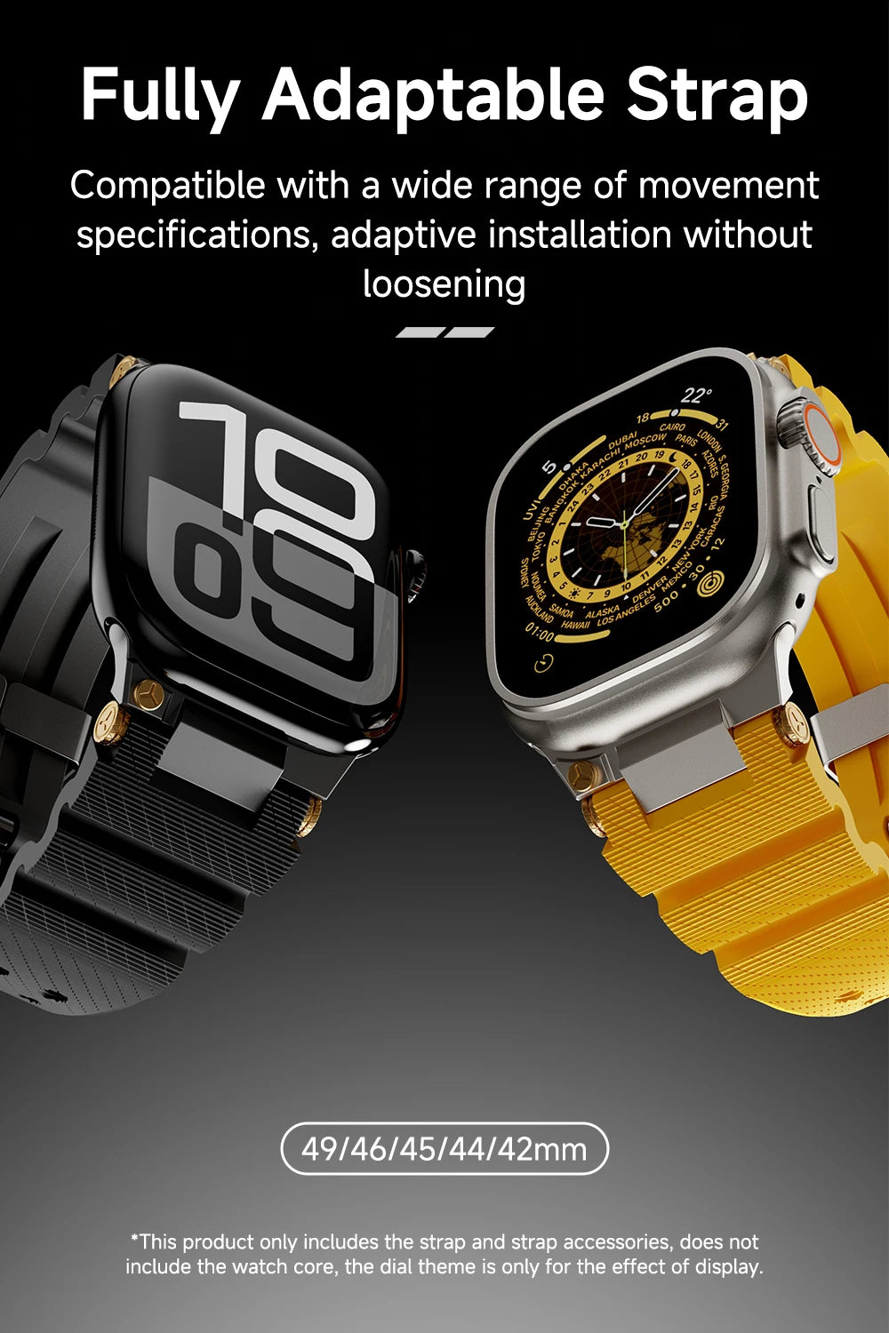 Heavy-Duty Silicone Watch Strap for Apple Watch