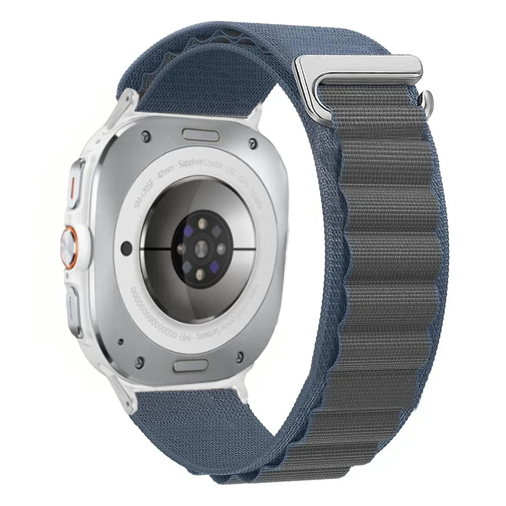 Breathable Nylon Weave Watch Band with Metal C-Hook Closure for Samsung Galaxy Watch Ultra 2