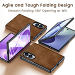 Shockproof Leather Magnetic Case with Integrated Screen Protector for Samsung Galaxy Z Fold 8