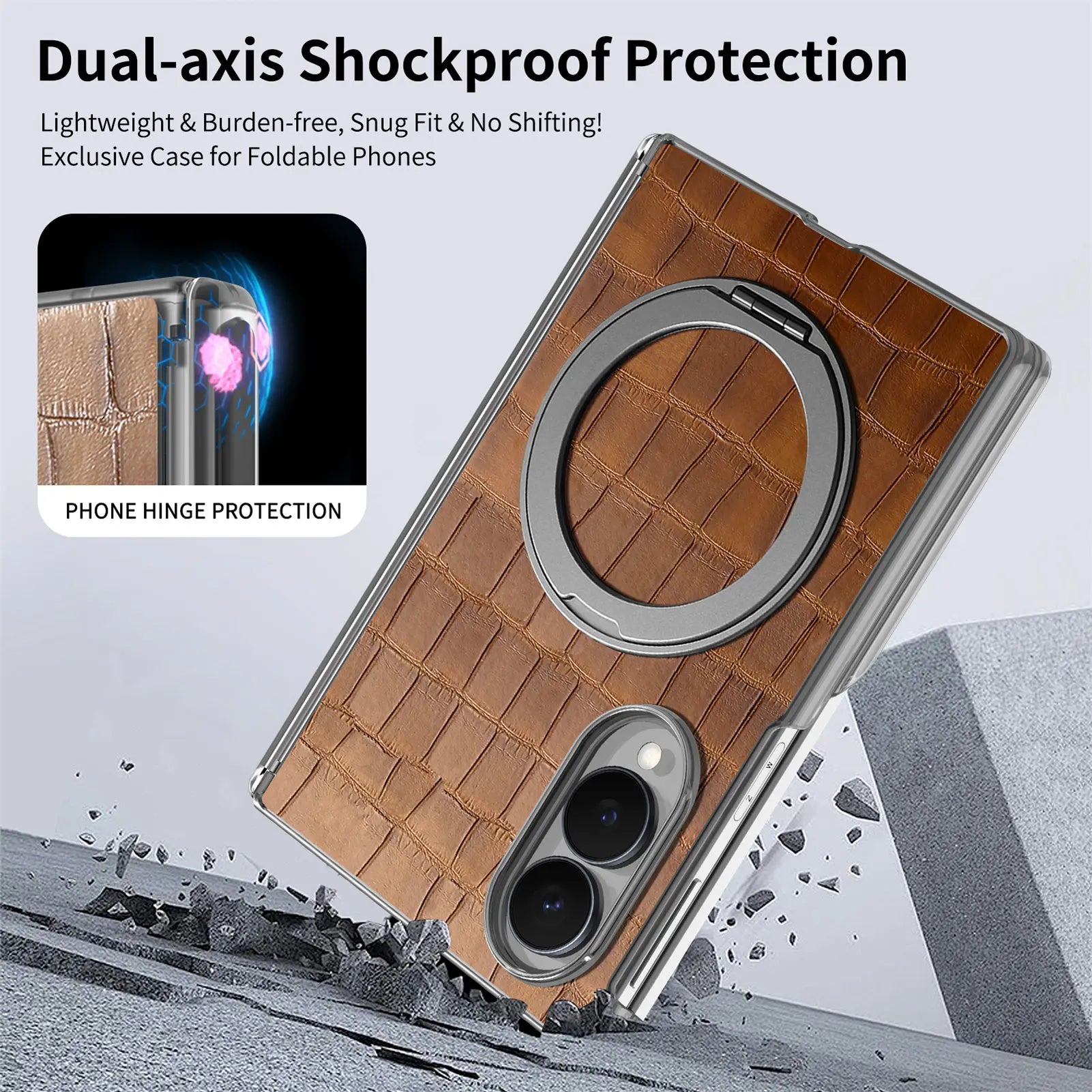 Premium Magnetic Crocodile Pattern Leather Case for Samsung Galaxy Z Fold 8