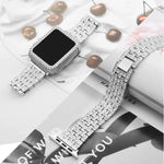 Diamond Stainless Steel Bracelet + Case for Apple Watch