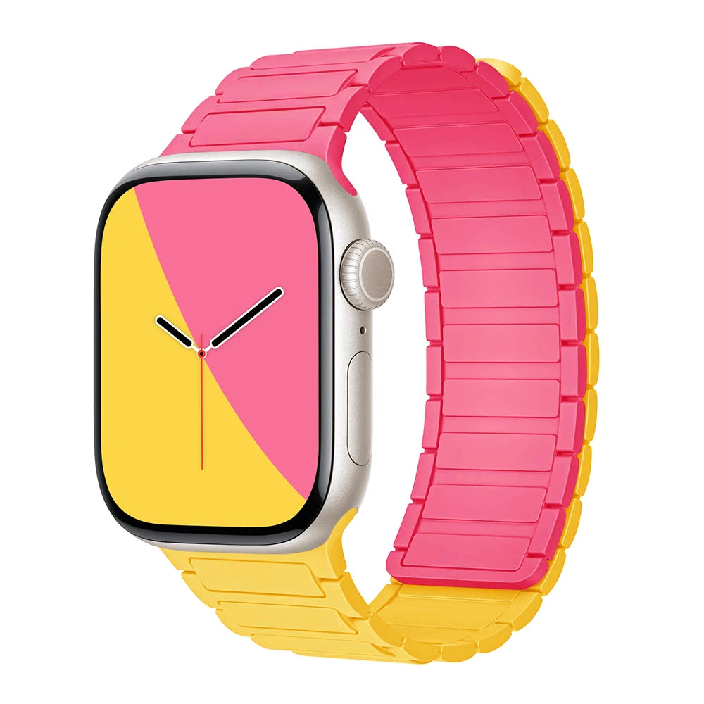 Silicone Replacement Strap with Magnetic Closure for Apple Watch