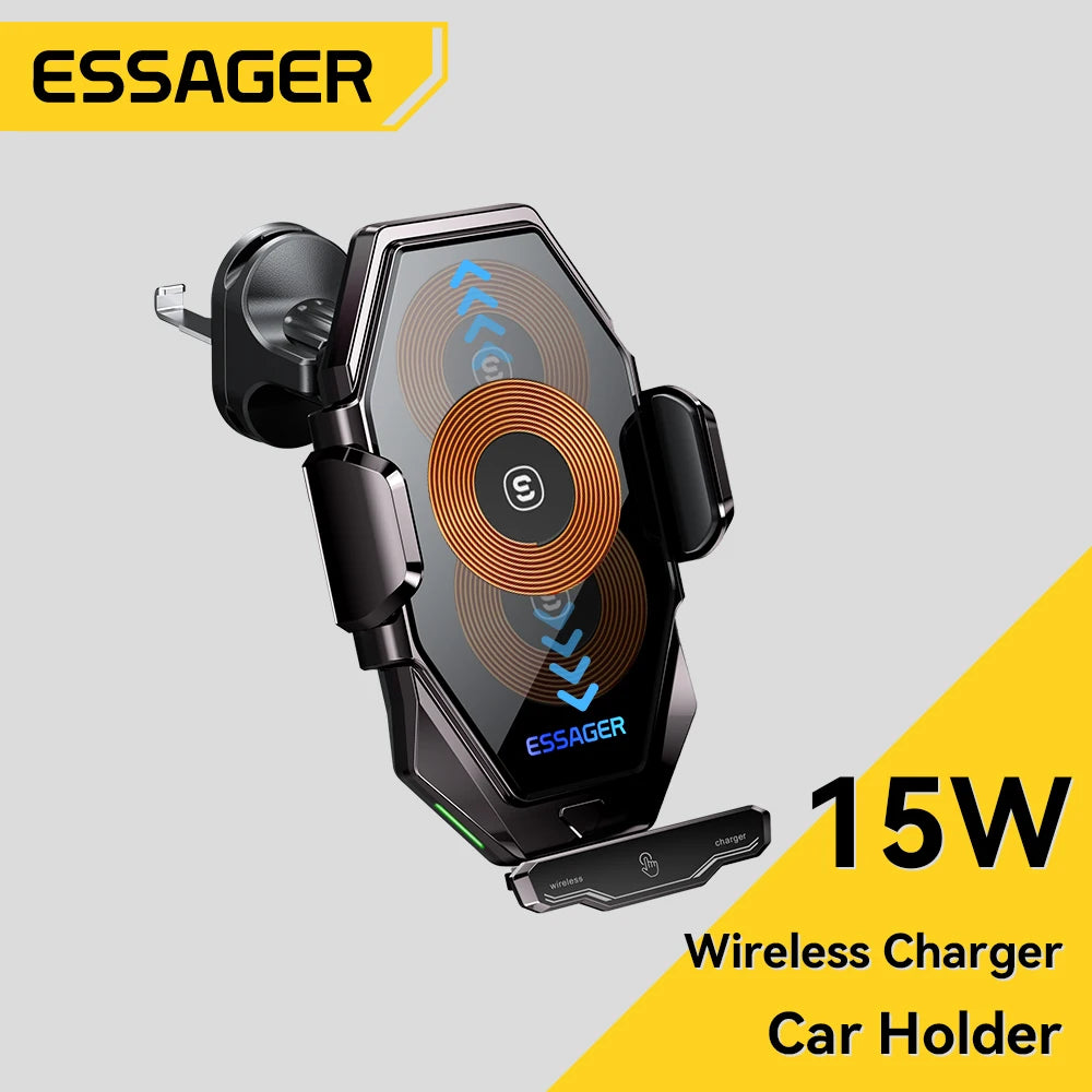 Essager 15W Qi Wireless Car Charger with Dashboard Phone Holder