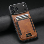 iPhone 17 Series Leather Wallet Case with Elastic Card Slot