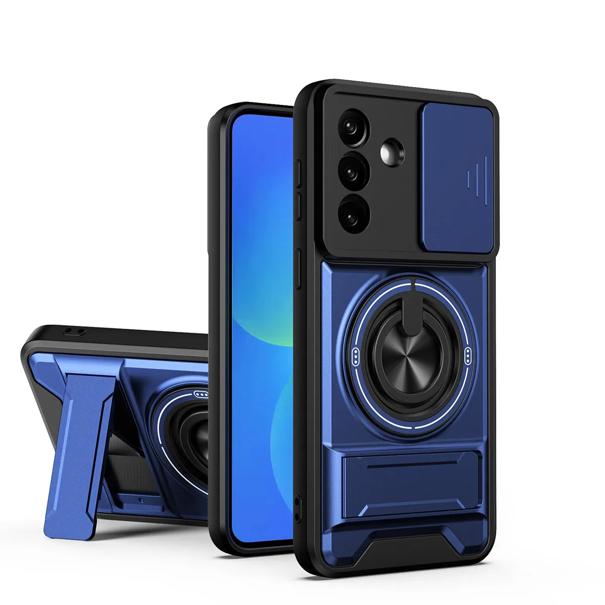 Samsung Galaxy A27 Armor Case with Slide Camera Lens Cover