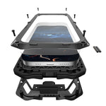 Metal Full-Body Case with Tempered Glass and Camera Stand for iPhone 17 Series