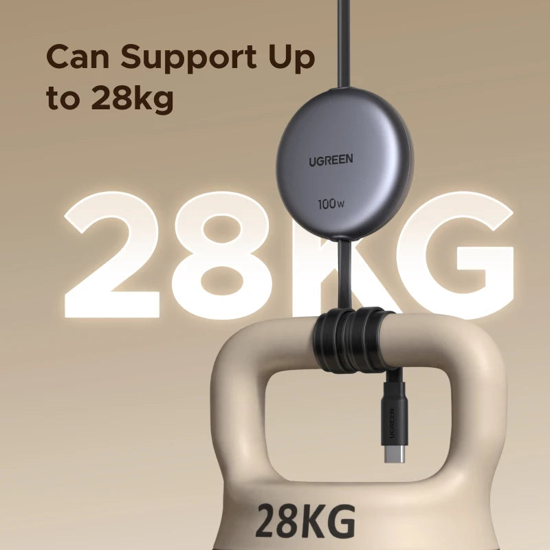 UGREEN 100W USB-C to USB-C PD Retractable Fast Charging Cable