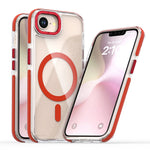 Clear Magnetic PC + TPU Case with Aluminum Button for iPhone 16e